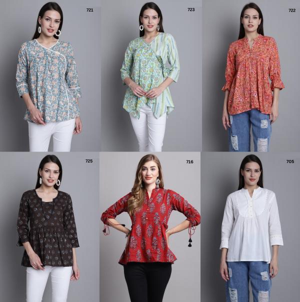 Trendy Mayra  Cotton Western Tops Collection
