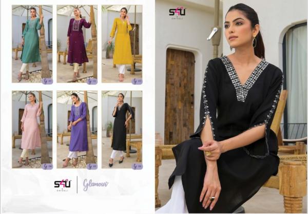 S4u Glamour G 01 Casual Wear Roman Silk Kurti Collection