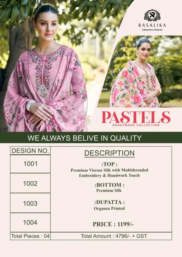 Rasalika Pastels Viscose Silk Top Bottom With Dupatta