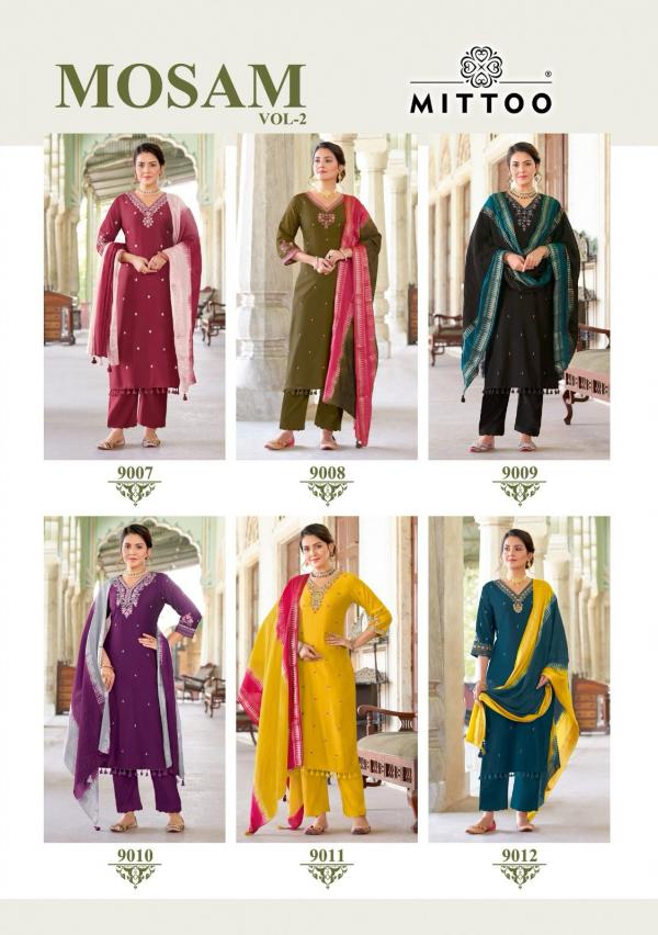 Mittoo Mosam Vol 2 Viscose Kurti Pant With Dupatta Collection