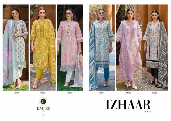 Kailee Izhaar Vol 2 Linen Top Bottom With Dupatta Collection
