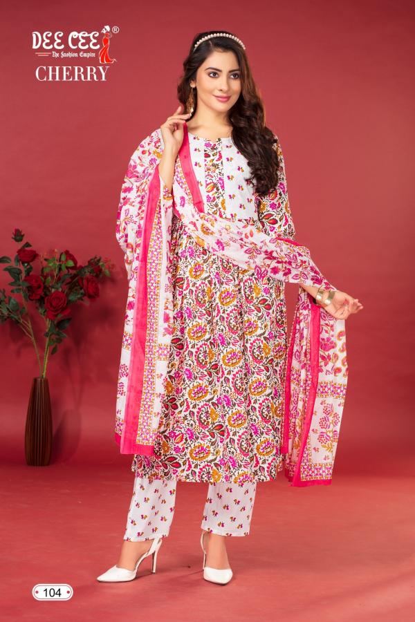 Deecee Cherry Cotton Cambric Kurti Pant With Dupatta Collection