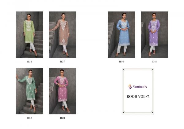 Vamika Nx Rooh Vol 7 Rayon Lakhnawi Kurti With Bottom