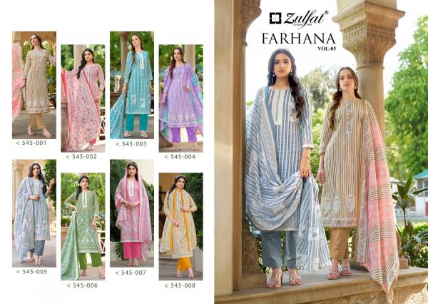 Zulfat Farhana Vol 5 Cotton Printed Dress Material Collection