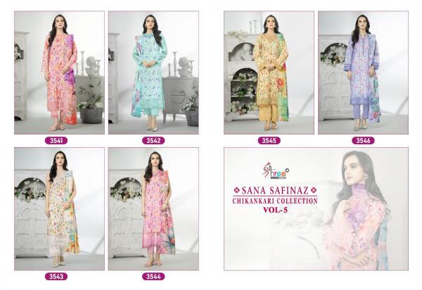 Shree Sana Safinaz Chikankari Vol 5 Cotton Dupatta Salwar Suit