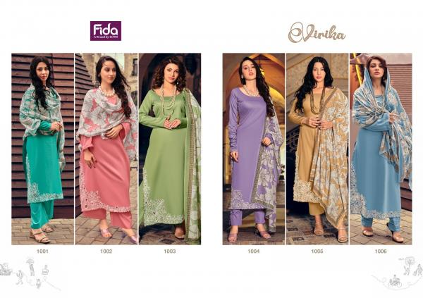 Fida Virika Cotton Embroidered Dress Material Collection