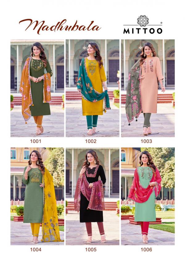 Mittoo Madhubala Viscose Weaving Kurti Pant With Dupatta Collection