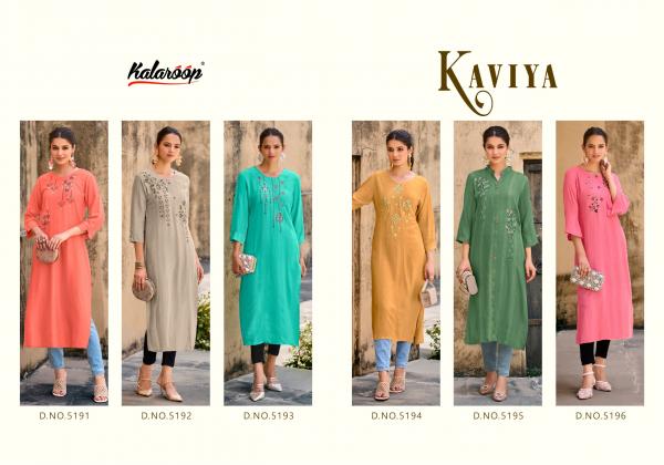 Kalaroop Kaviya Trendy Wear Designer Kurti Collection