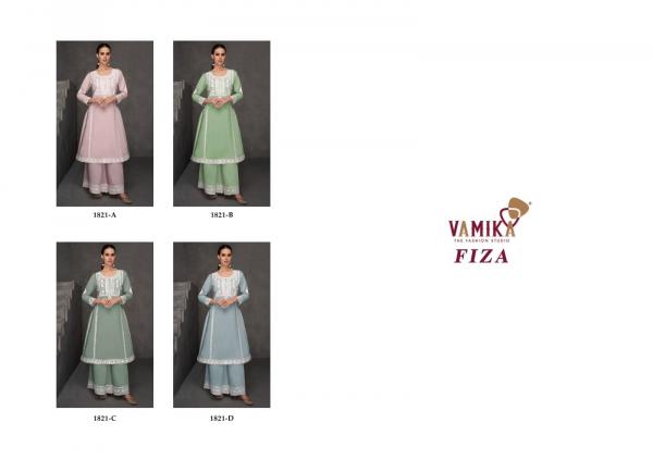 Vamika Fiza Viscose Roman Silk Kurti With Bottom Collection
