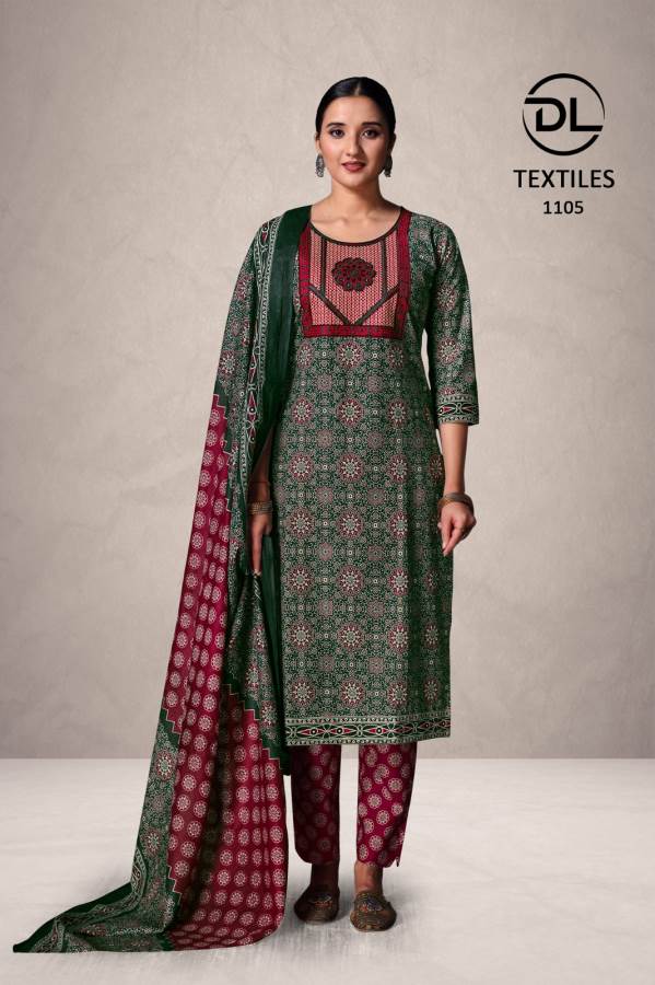 Dl Top Secret Vol 1 Cotton Printed Kurti Bottom With Dupatta