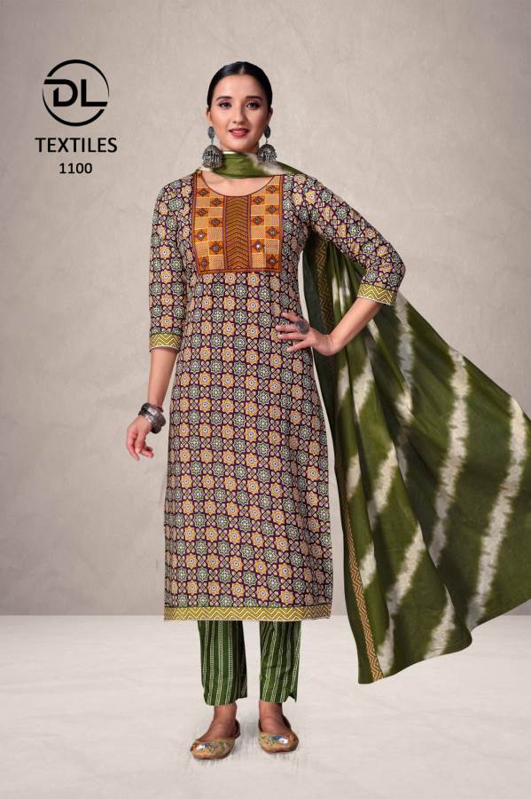 Dl Top Secret Vol 1 Cotton Printed Kurti Bottom With Dupatta