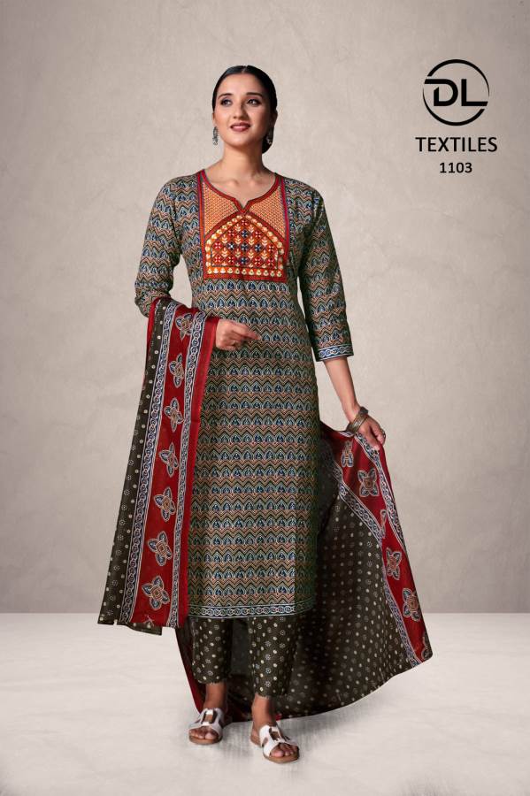 Dl Top Secret Vol 1 Cotton Printed Kurti Bottom With Dupatta