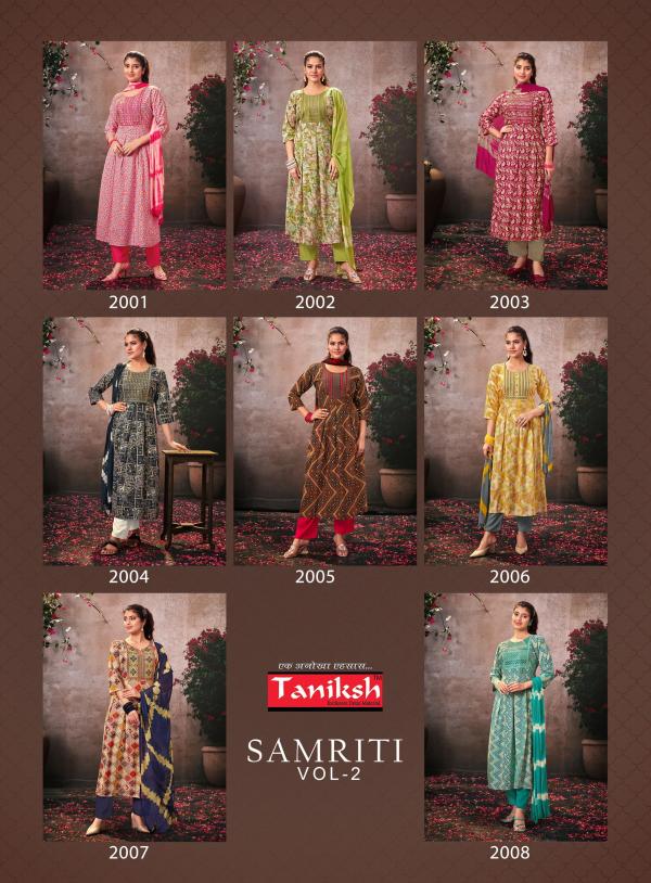 Taniksh Samriti Vol 2 Kurti Bottom With Dupatta Collection