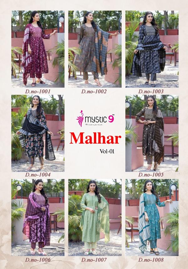 Mystic 9 Malhar Vol 01 Casual Wear Ready Made Collection