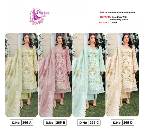 Dinsaa 265 A To D Embroidered Pakistani Salwar Kameez