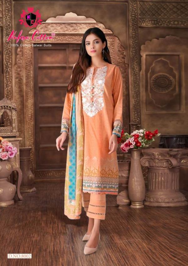 Nafisa Safina Vol 8 Soft Cotton Digital Printed Dress Material