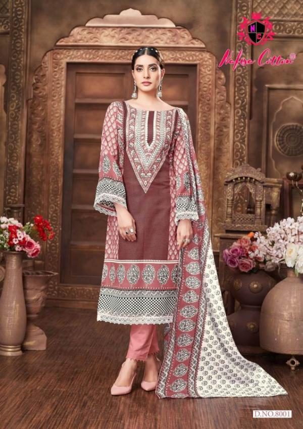 Nafisa Safina Vol 8 Soft Cotton Digital Printed Dress Material