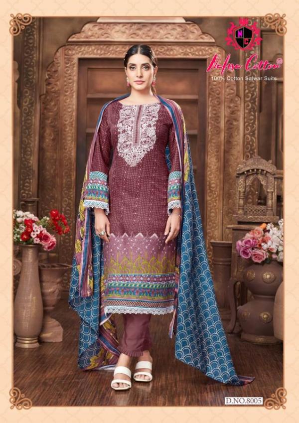 Nafisa Safina Vol 8 Soft Cotton Digital Printed Dress Material