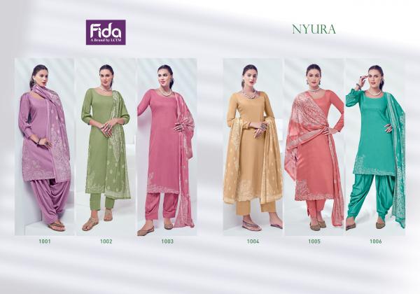 Fida Nyura Cotton Embroidered Dress Material Collection