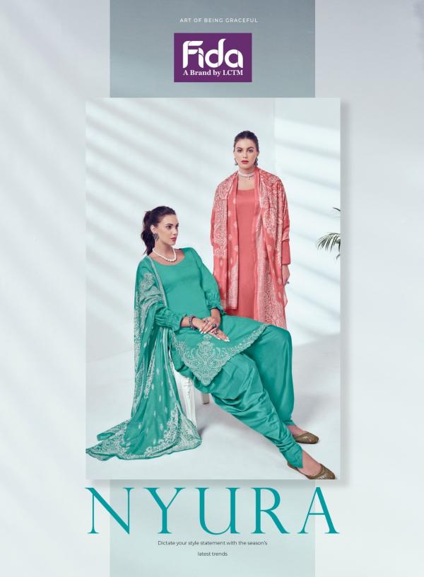 Fida Nyura Cotton Embroidered Dress Material Collection