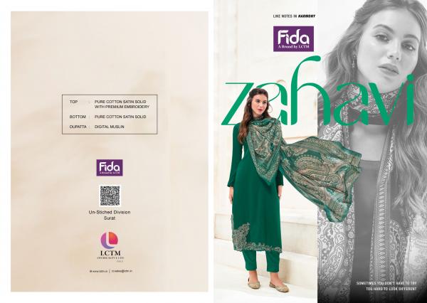 Fida Zahavi Cotton Embroidered Dress Material Collection