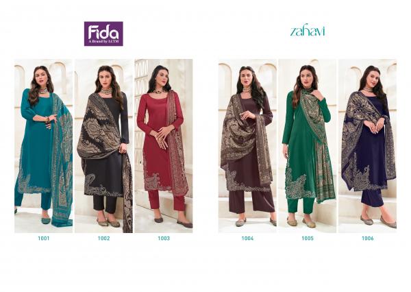 Fida Zahavi Cotton Embroidered Dress Material Collection