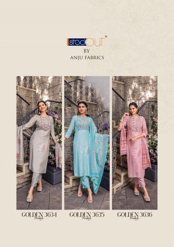 Af Golden Meadows Vol 3 Kurti Bottom With Dupatta Collection