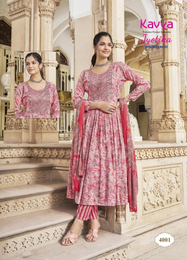 Kavya Jyotika Vol 4 Capsule Foil Printed Kurti Bottom With Dupatta