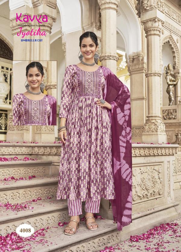 Kavya Jyotika Vol 4 Capsule Foil Printed Kurti Bottom With Dupatta