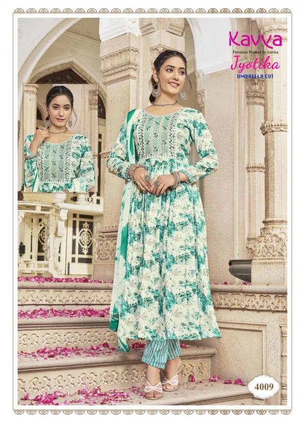 Kavya Jyotika Vol 4 Capsule Foil Printed Kurti Bottom With Dupatta