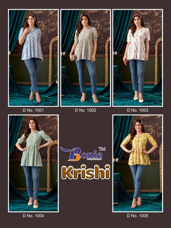 Bonie Krishi Vol 1 Fancy Cotton Western Top Collection