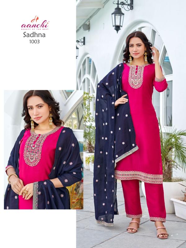 Aanchi Sadhna Designer Kurti Bottom With Dupatta