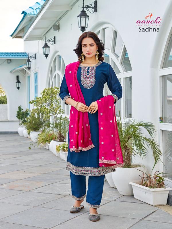 Aanchi Sadhna Designer Kurti Bottom With Dupatta