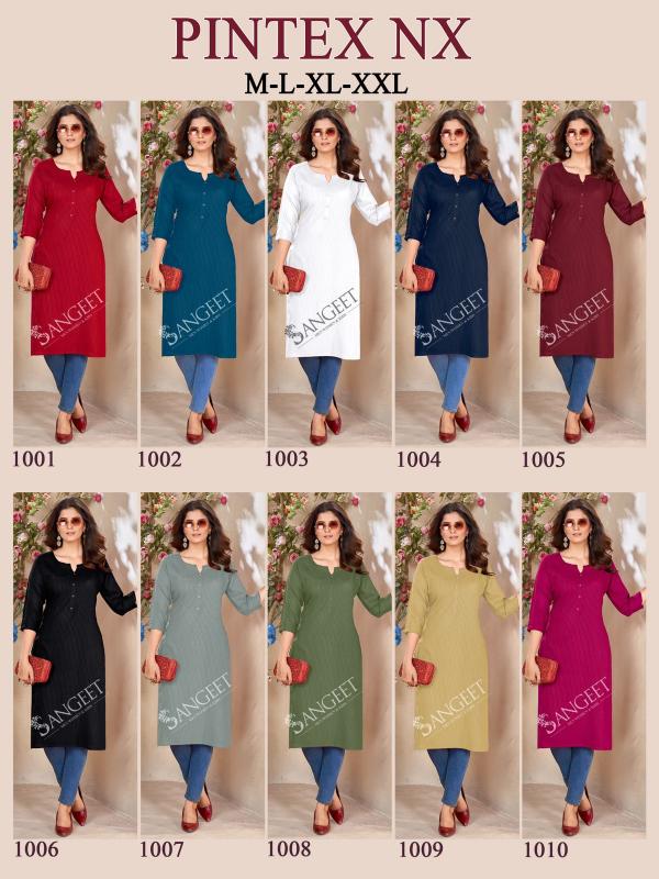 Pintex Nx Rayon Daily Wear Kurti Collection