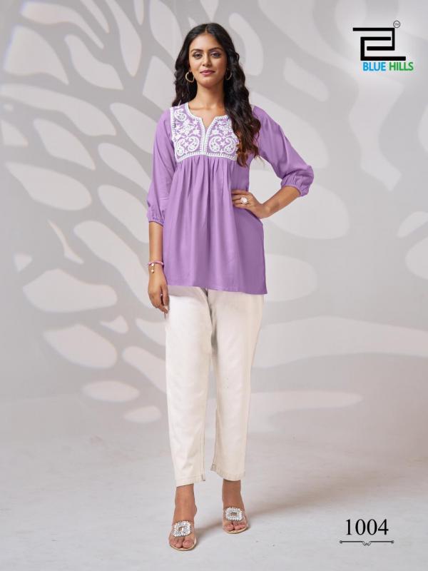 Blue Hills Universe Rayon Embroidered Top Collection