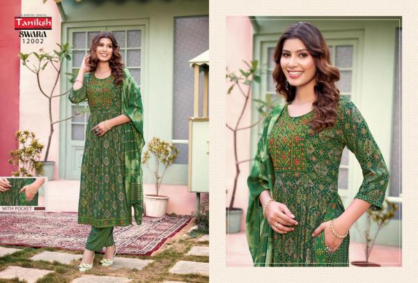 Taniksh Swara Vol 12 Rayon Kurti Bottom With Dupatta Collection