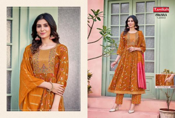 Taniksh Swara Vol 12 Rayon Kurti Bottom With Dupatta Collection