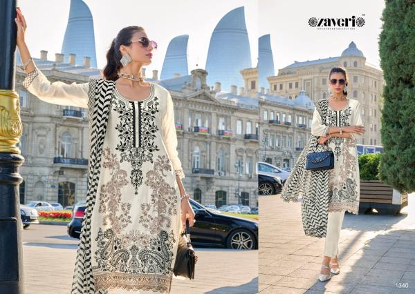 Zaveri Black And White Nayab Ready Made Collection