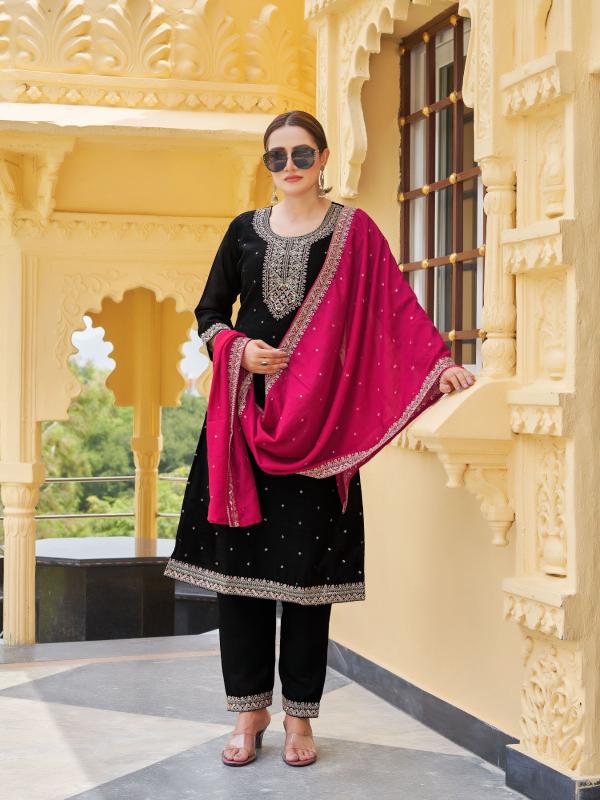 Aanchi Sizuka Designer Kurti Bottom With Dupatta