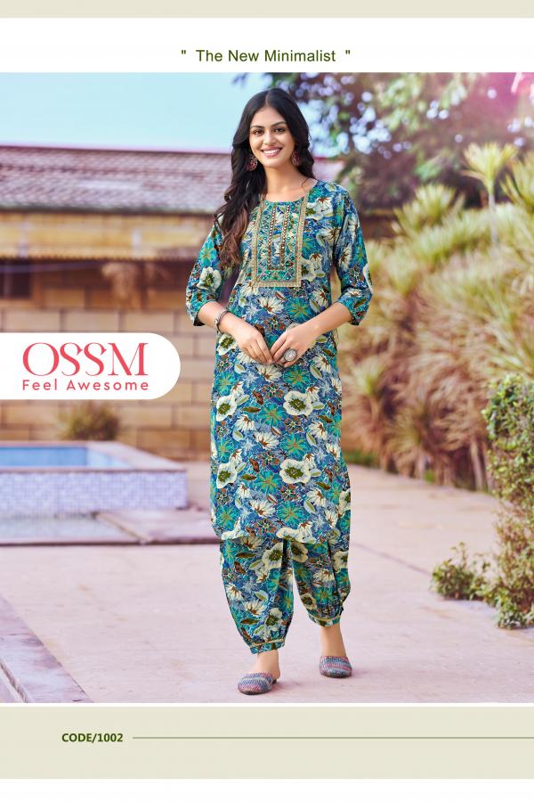 Ossm Maahi Vol 3 Rayon Printed Kurti With Bottom Collection