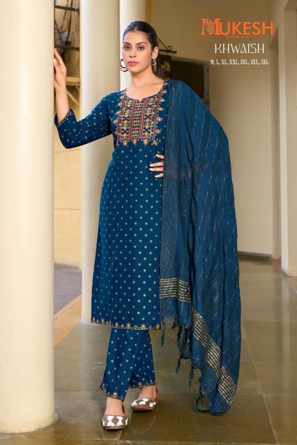 Mukesh Khwaish Rayon Top Bottom With Dupatta Collection