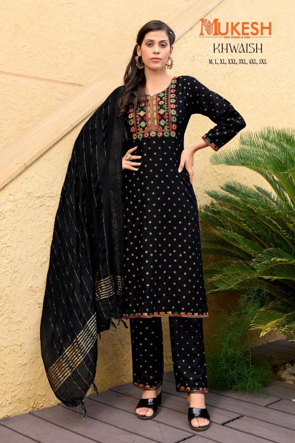 Mukesh Khwaish Rayon Top Bottom With Dupatta Collection