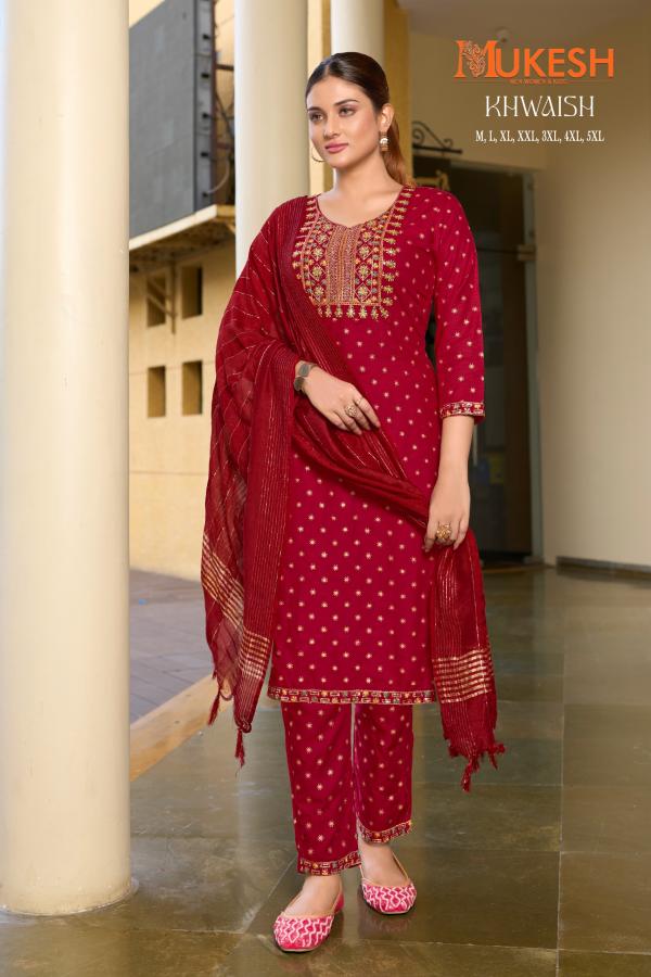 Mukesh Khwaish Rayon Top Bottom With Dupatta Collection