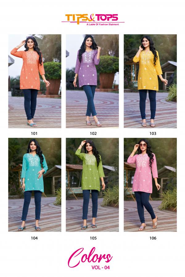 Tips And Tops Colors Vol 4 Rayon Western Top Collection