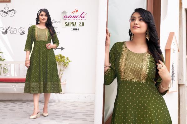 Aanchi Sapna 2.0 Roman Silk Embroidered Kurti Collection