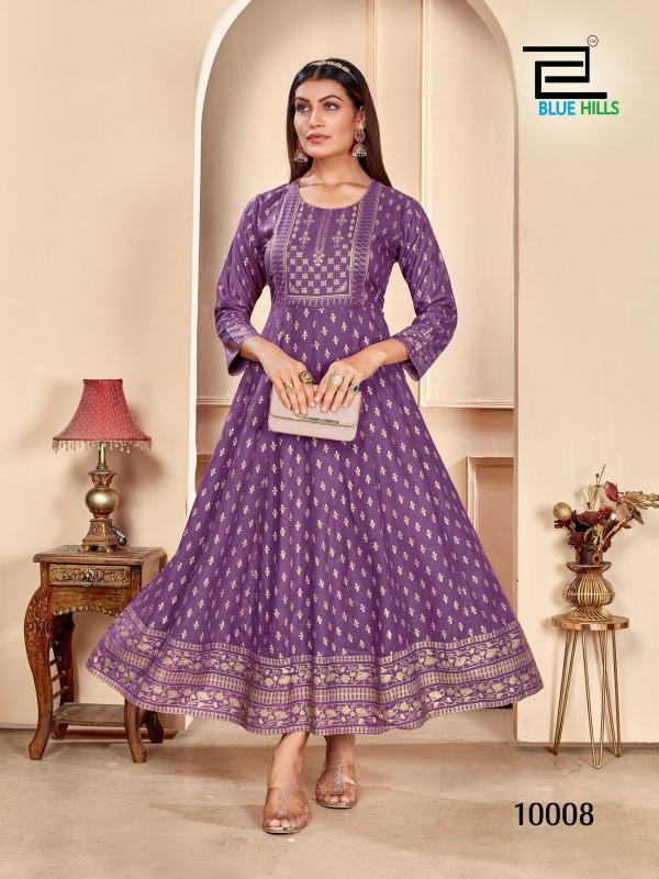 Blue Hills Womania Vol 10 Rayon Anarkali Kurti Collection