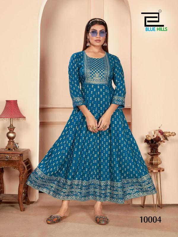 Blue Hills Womania Vol 10 Rayon Anarkali Kurti Collection