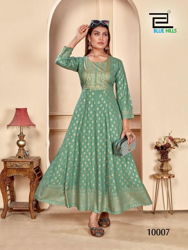 Blue Hills Womania Vol 10 Rayon Anarkali Kurti Collection