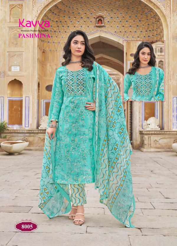 Kavya Pashmina Vol 8 Cotton Kurti Pant With Dupatta Collection