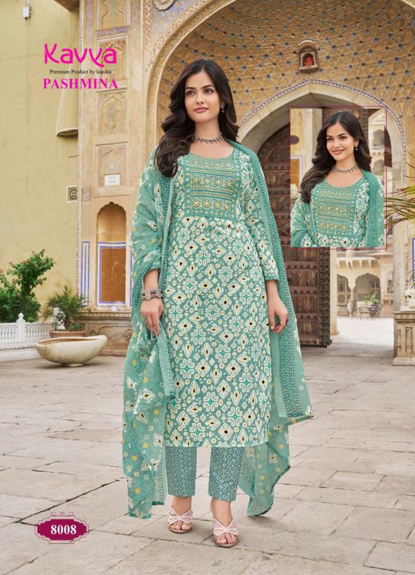 Kavya Pashmina Vol 8 Cotton Kurti Pant With Dupatta Collection